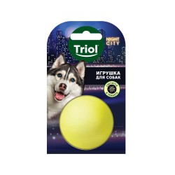 Триол игрушка для собак из винила "Мяч-неон"(светится в темноте),50мм