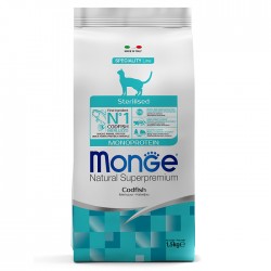 Monge Cat Monoprotein Sterilised корм для стерилизованных кошек с треской 1,5 кг 