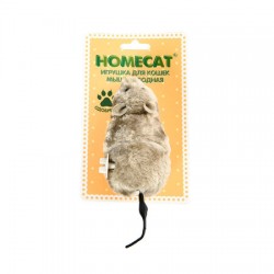 Homecat Игрушка для кошек, мышь заводная, 7х15 см 