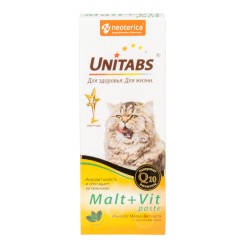 Юнитабс Паста Мальт+Витамины для кошек  120 мл