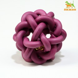 Игрушка резинова "Молекула" с бубенчиком, 4 см, фиолетовая