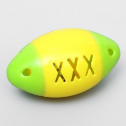 Игрушка для кошек с бубенчиком " Регби-мяч" , 7х4см, пластик, микс цветов