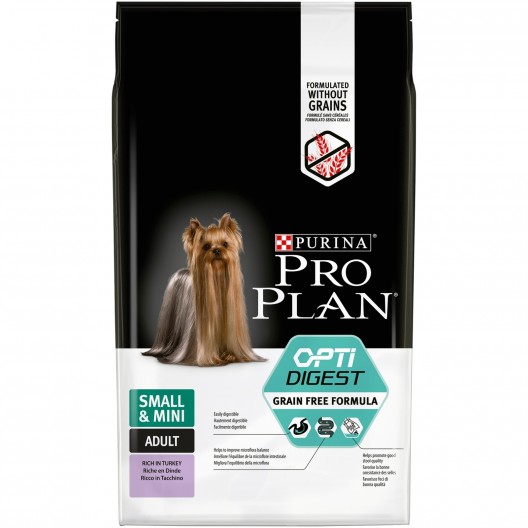 Купить Проплан беззерновой сухой корм для собак мелких пород с чувствительным пищеварением 700