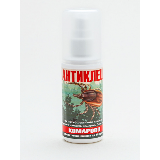 Антиклещ Комарово (Альфа-циперметрин),спрей флакон 50мл(защита до 15 суток!!!)