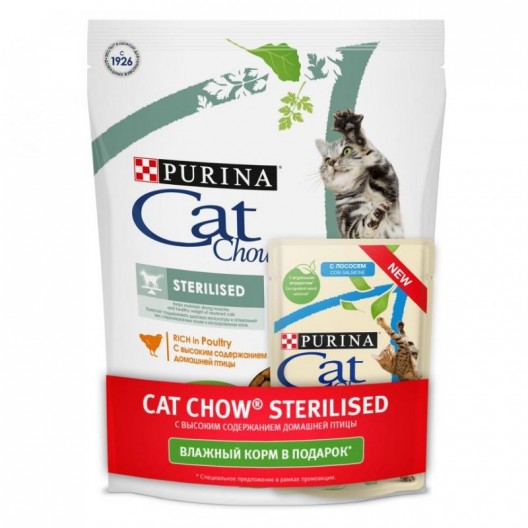 Купить Кэт Чау 400+85 Сух корм для стерилизованных кошек