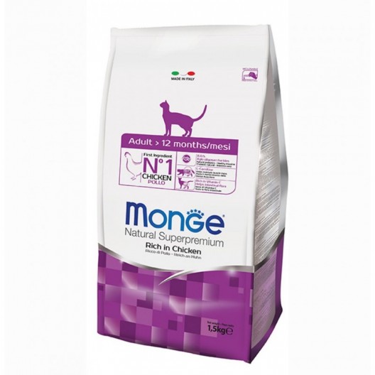 Monge Cat корм для взрослых кошек ,1,5кг