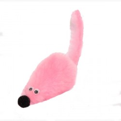 "Мышь с мятой" розовый мех с хвостом из розового меха