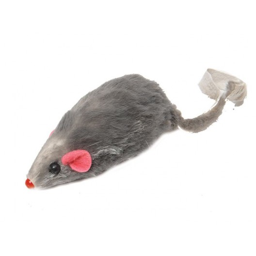 Купить мышь серая 5см,натуральный мех