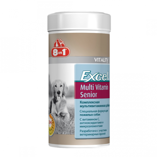 Купить 8 в 1 эксель мультивитамины для пожилых собак