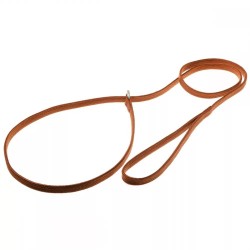 Поводок-удавка с кольцом (лента-чулок) 10 мм*150 см, коричневый