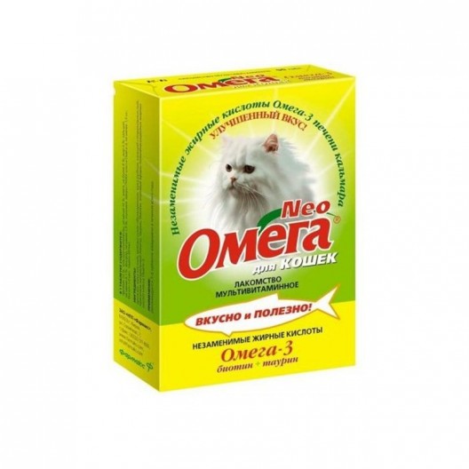 Купить Омега Neo для кошек с биотином и таурином 90 таб.