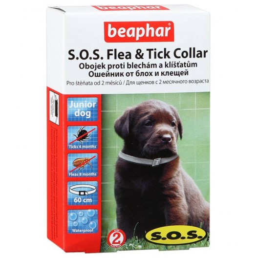 Купить Беафар Ошейник SOS для щенков от блох, клещей 60 см