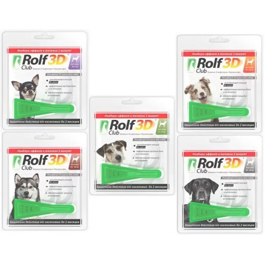 Купить Rolf Club 3D Капли от клещей и блох для собак 10-20 кг