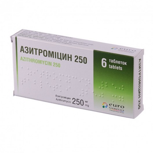 Купить Азитромицин 250 мг 6 таб.
