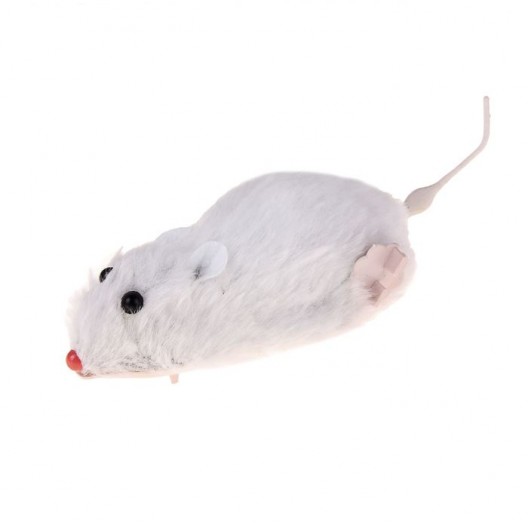 Купить Мышь заводная, 7 см, белая