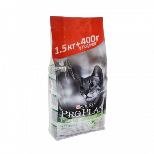 Купить Проплан 2,4 кг+600 гр. для стерилизованных кошек, индейка, PROMO