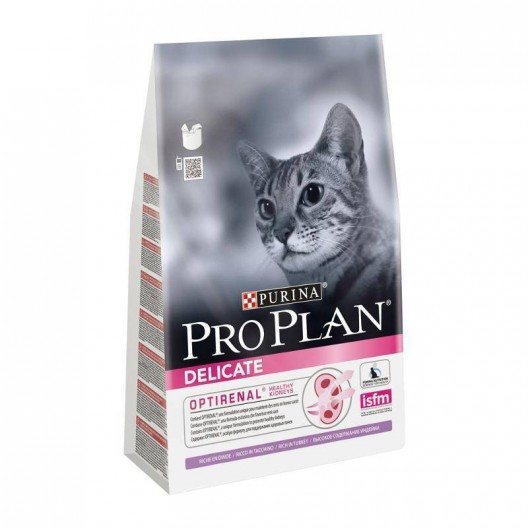 Проплан 1,5 кг для кошек с чувствительным пищеварением индейка