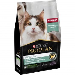 Проплан LiveClear.1,4кг Сухой корм для стерилизованных кошек ,индейка