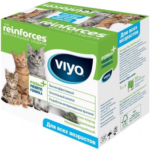 VIYO Reinforces All Ages CAT  пребиотический напиток для кошек всеx возрастов 1пакет*30 мл