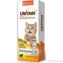 Юнитабс паста витамино-минеральная для кошек для иммунитета с таурином,120мл